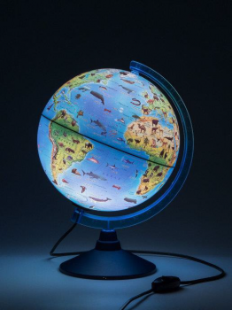 Глобус интерактивный зоогеографический с подсветкой